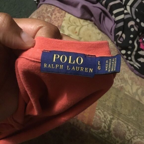 Ralph Lauren PINK Short Sleeve V Neck Shirt L - Picture 5 of 7